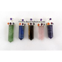 Mix Gemstone Pencil Chakra Pendant